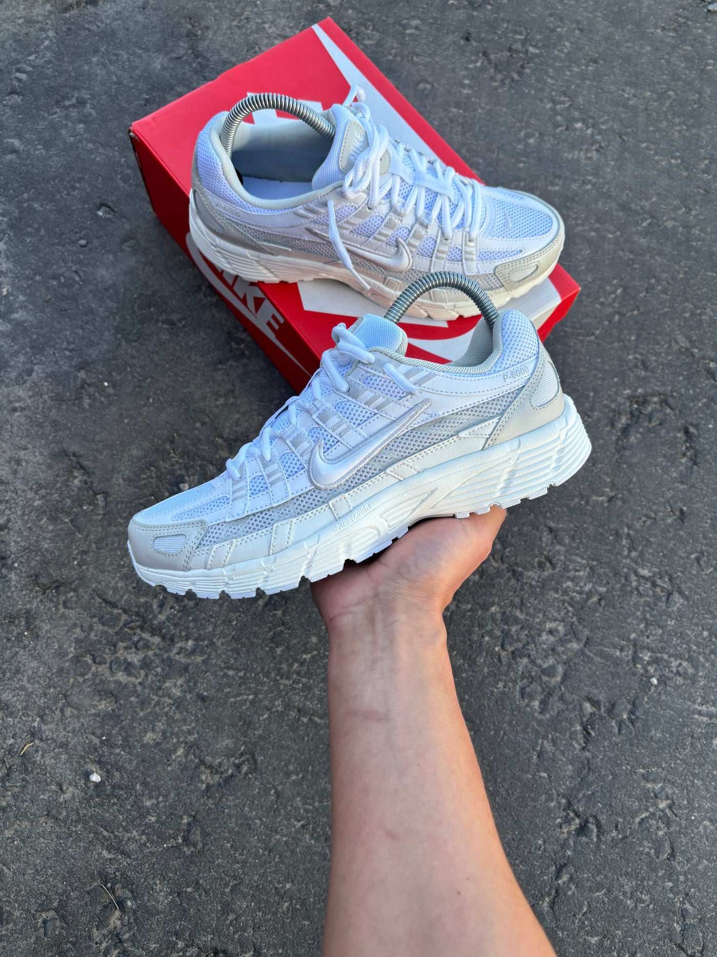 Nike P-6000 White Sail Vast Grey