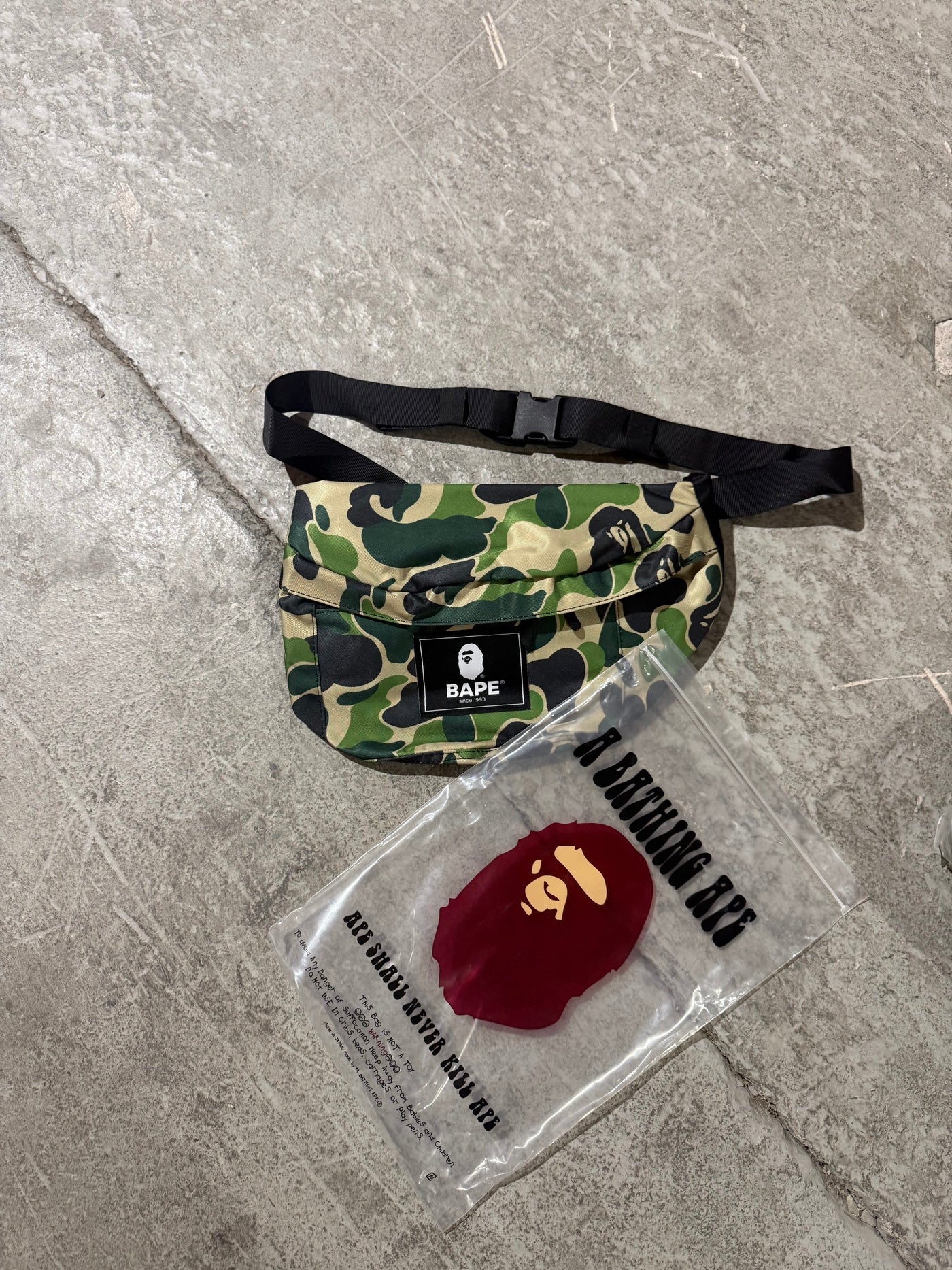 A Bathing Ape Bape Camo Waist Bag